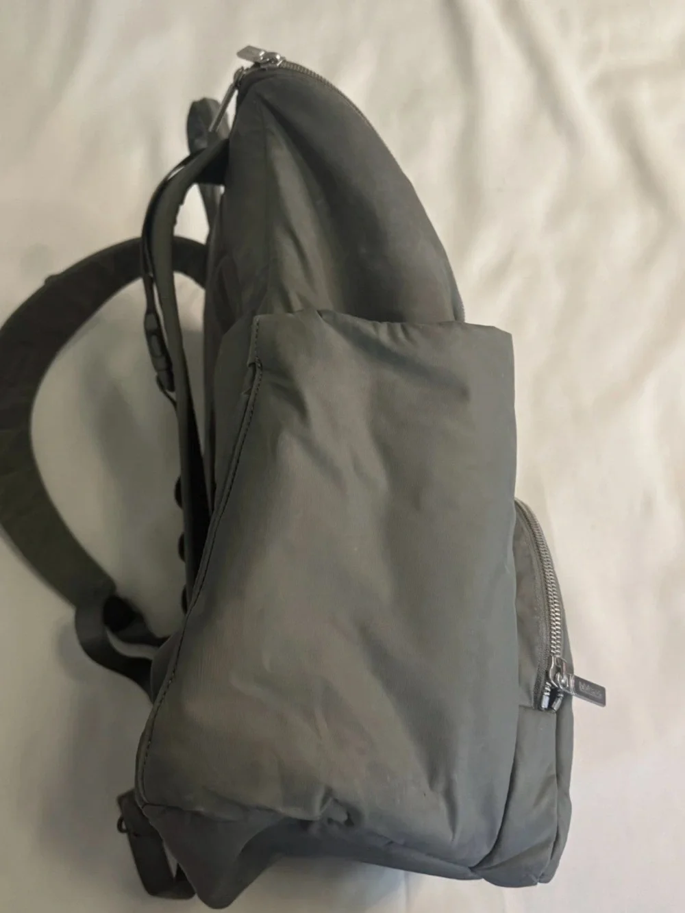 lululemon athletica Olive Green Diaper Backpack with Front Zip Pocket